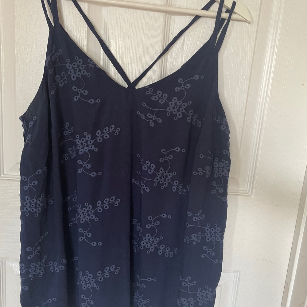Maurices Dark Blue Floral Camisole